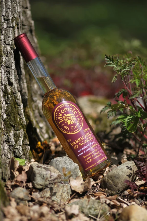 Bottiglia di Idromele dei Taurini Barricato in Acacia Bottiglia di Idromele Barricato in botti di Acacia di Idromele dei Taurini